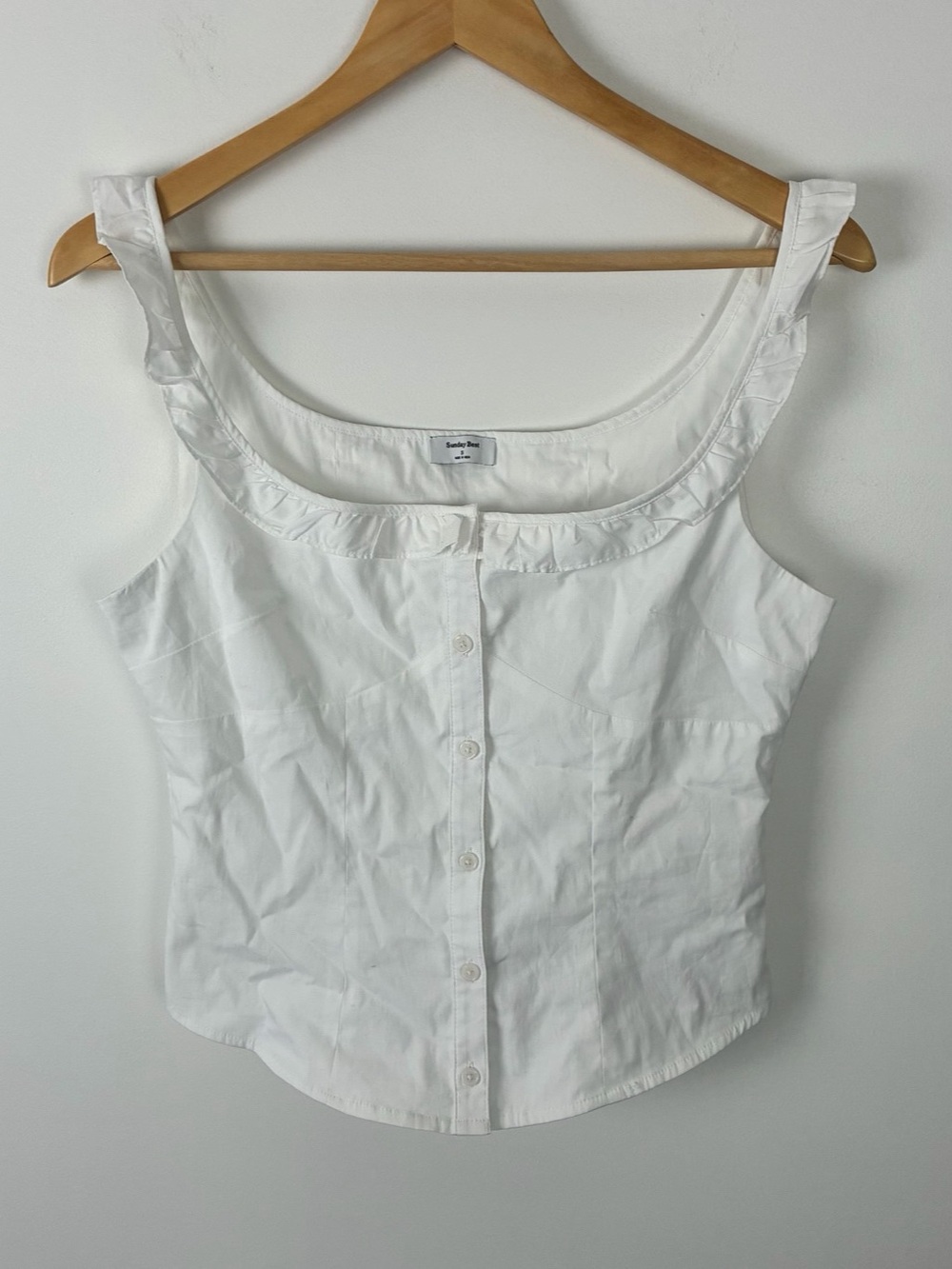 Aritzia Sunday Best Coquette Milkmaid Ruffle Corset Top Renaissance Date Night S